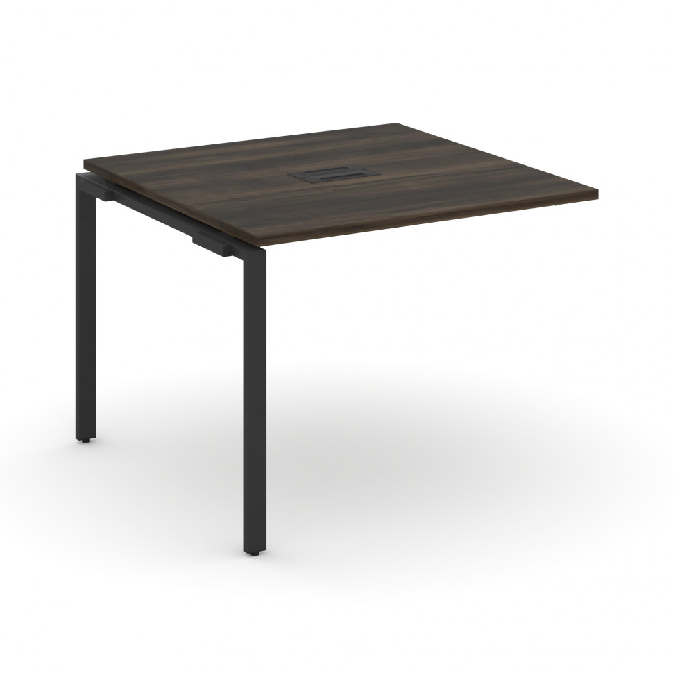 Concept Проходной наборный элемент переговорного стола CN.NPRG-011 Дуб Мали/Металл Черный 980*980*75