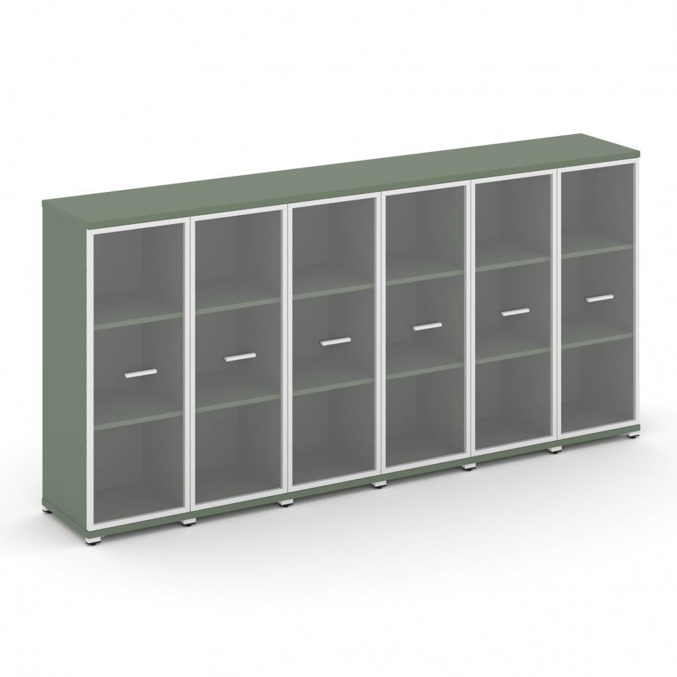 Concept Шкаф 6 узких секций, 3 ниши CN.STU-366 RPW W Кобо/Металл Белый/Прозрачный 2500*420*1186 Concept Шкаф 6 узких секций, 3 ниши CN.STU-366 RPW W Кобо/Металл Белый/Прозрачный 2500*420*1186