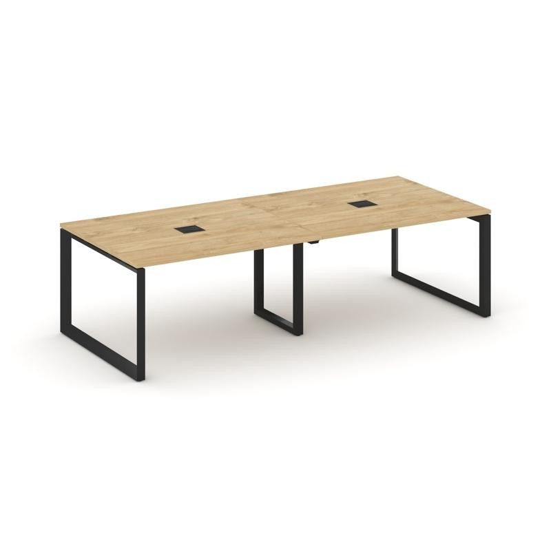 Style Project Стол переговорный SN-59O.SPRG-042 Тиквуд Светлый/Металл Черный 2360*1180*750