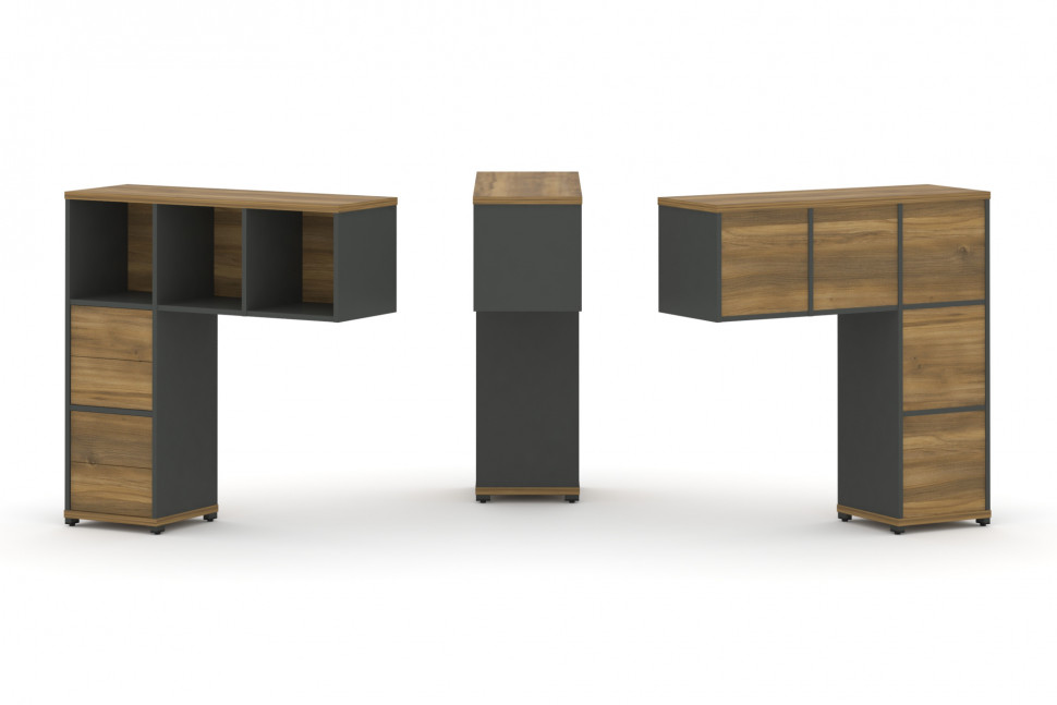 Concept Надставка низкая CN.ONN-003 Сандал Янтарный/Антрацит/Металл Антрацит 1099*365*1130