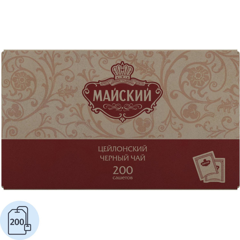 Чай Майский черный сашет 2гx200пак 14286