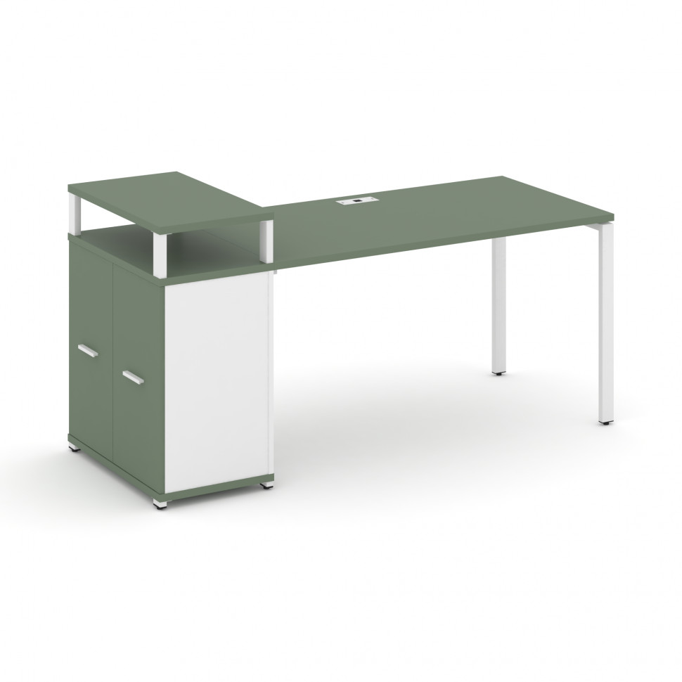 Concept Стол рабочий с опорным распаш. шкафом с верх. горизонтом CN.SP-222 W Кобо/Белый Бриллиант/М Concept Стол рабочий с опорным распаш. шкафом с верх. горизонтом CN.SP-222 W Кобо/Белый Бриллиант/М