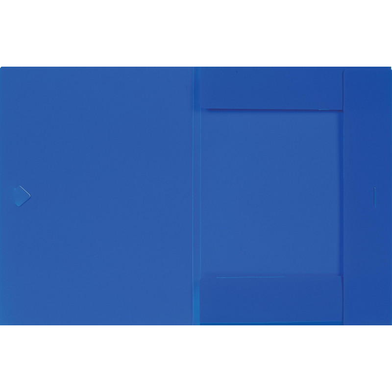 Папка на резинках короб Attache  А4 на клапане, синяя