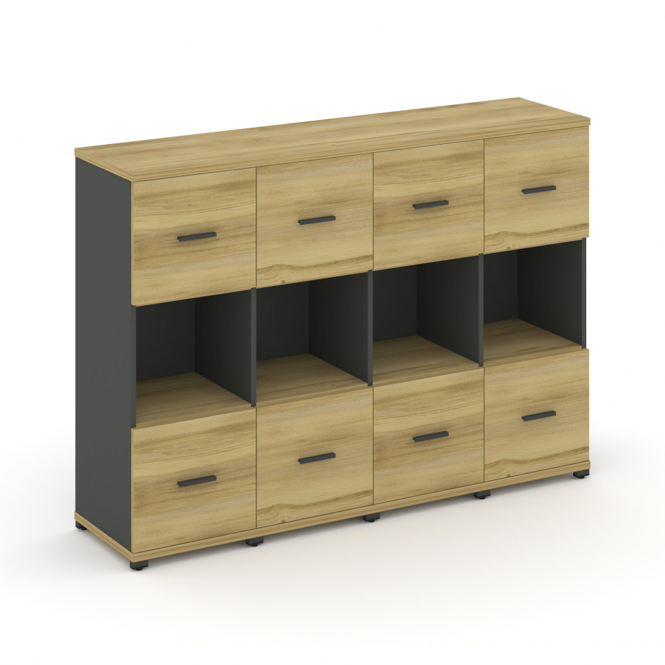 Concept Шкаф 4 узкие секции, 3 ниши CN.STU-345 A Дуб Винченцо/Антрацит/Металл Антрацит 1668*420*1186 Concept Шкаф 4 узкие секции, 3 ниши CN.STU-345 A Дуб Винченцо/Антрацит/Металл Антрацит 1668*420*1186