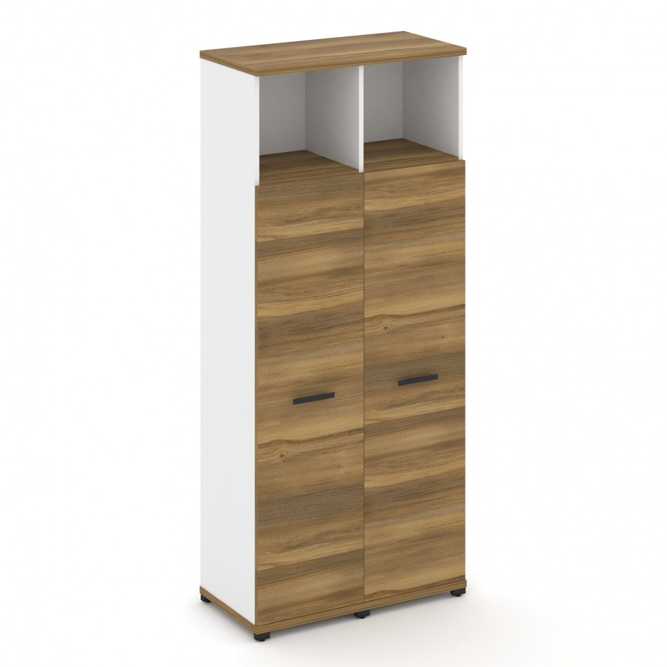 Concept Шкаф 2 узкие секции, 5 ниш CN.STU-526 B Сандал Янтарный/Белый Бриллиант/Металл Черный 836*42