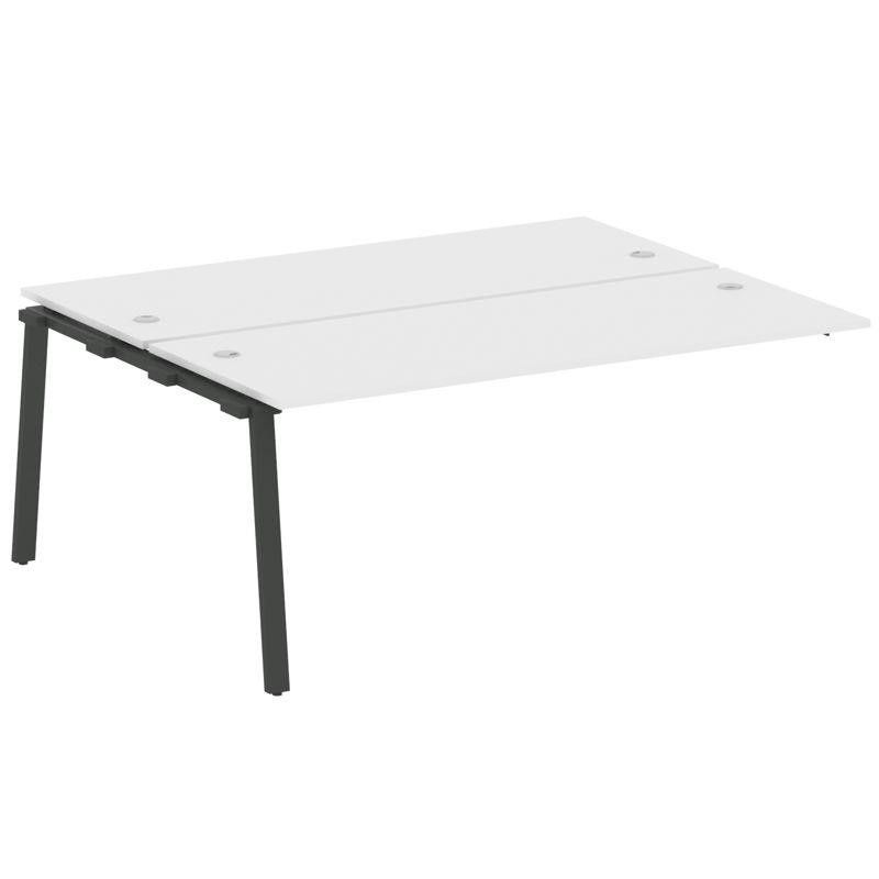 Metal System Проходной элемент рабочей станции на А-образном м/к БА.ПРС-СП-2.5 Белый/Металл Антрацит