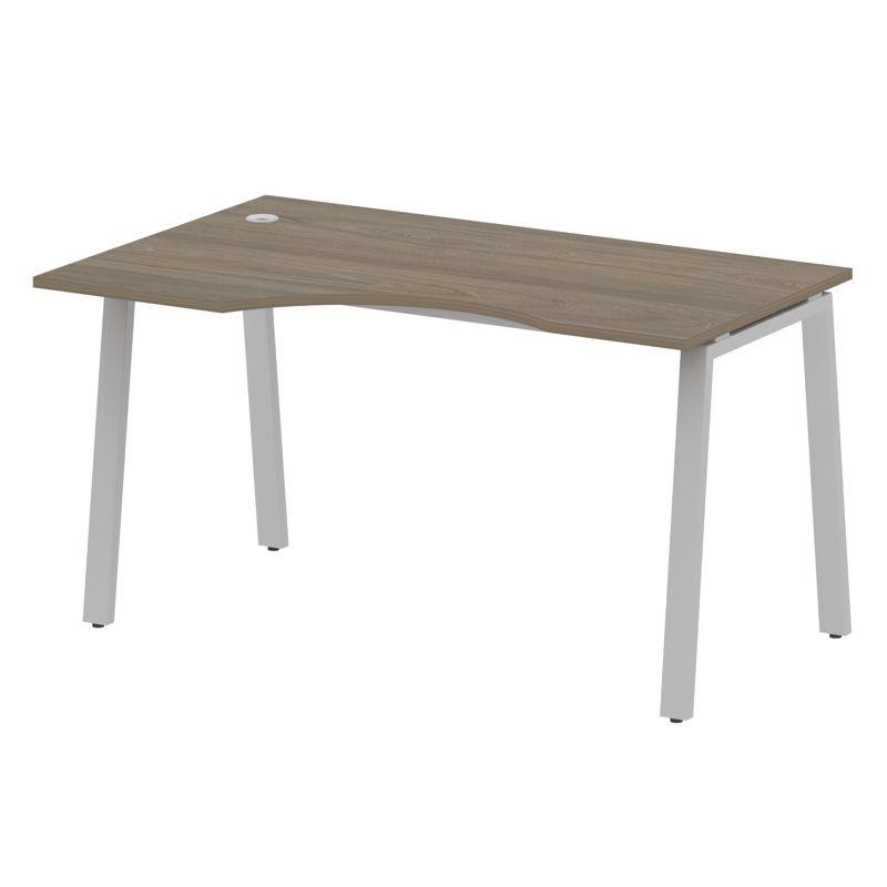 Metal System Стол криволинейный левый на А-образном м/к БА.СА-2 (L) Вяз Благородный/Металл Серый 140 Metal System Стол криволинейный левый на А-образном м/к БА.СА-2 (L) Вяз Благородный/Металл Серый 140