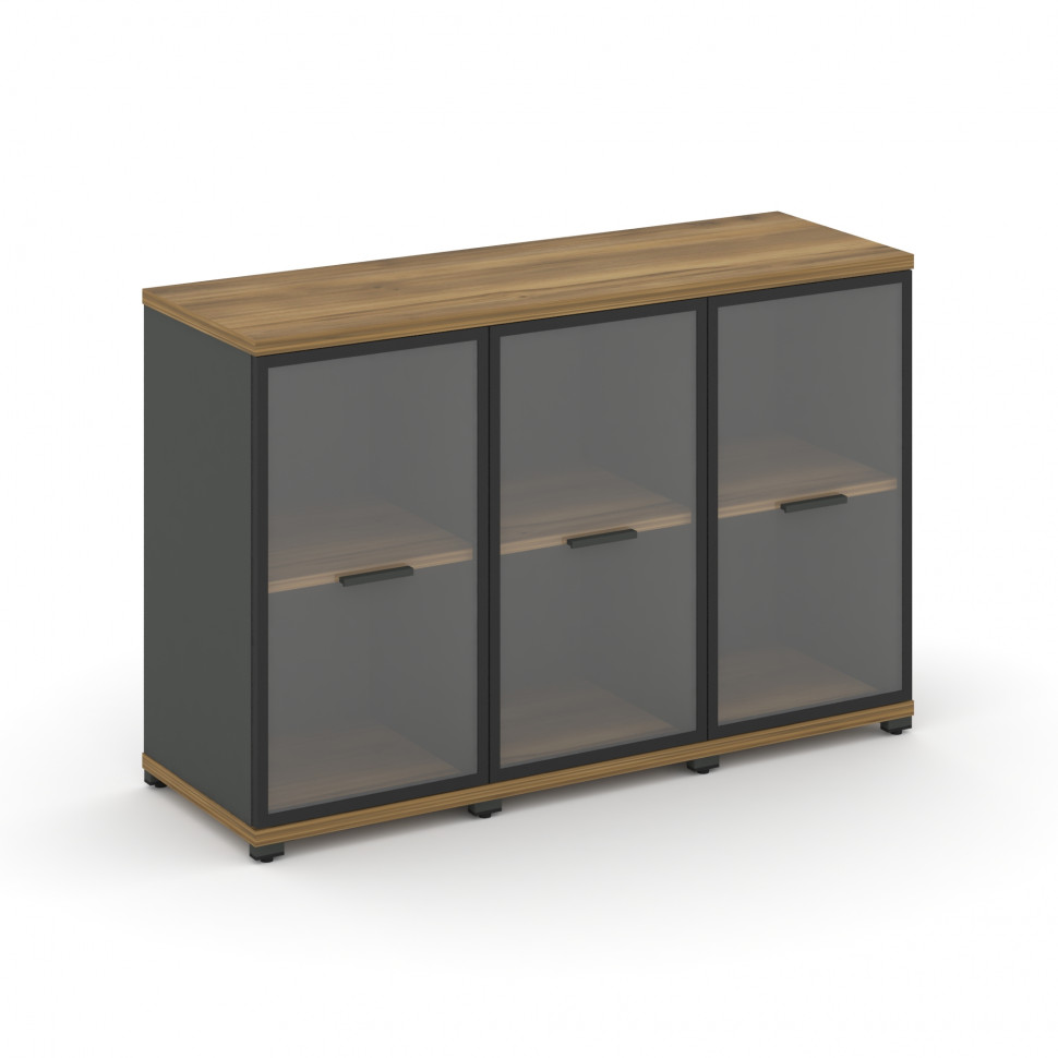 Concept Шкаф 3 узкие секции, 2 ниши CN.STU-233 RPB A Сандал Янтарный/Антрацит/Металл Антрацит/Прозра