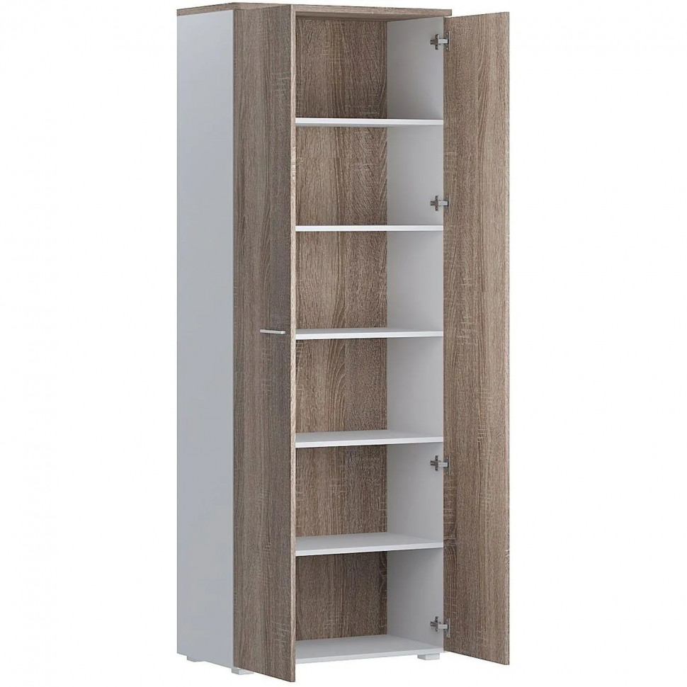 Стеллаж Комус Мебель К-Loft 241H003 786х420х2106 дуб сонома темн/белый