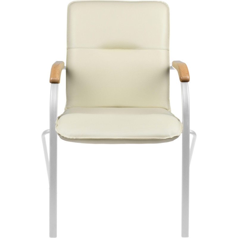 Конференц-кресло 0MX_UA_EChair SAMBA Silver к/з беж./бук (V-18 1.007)