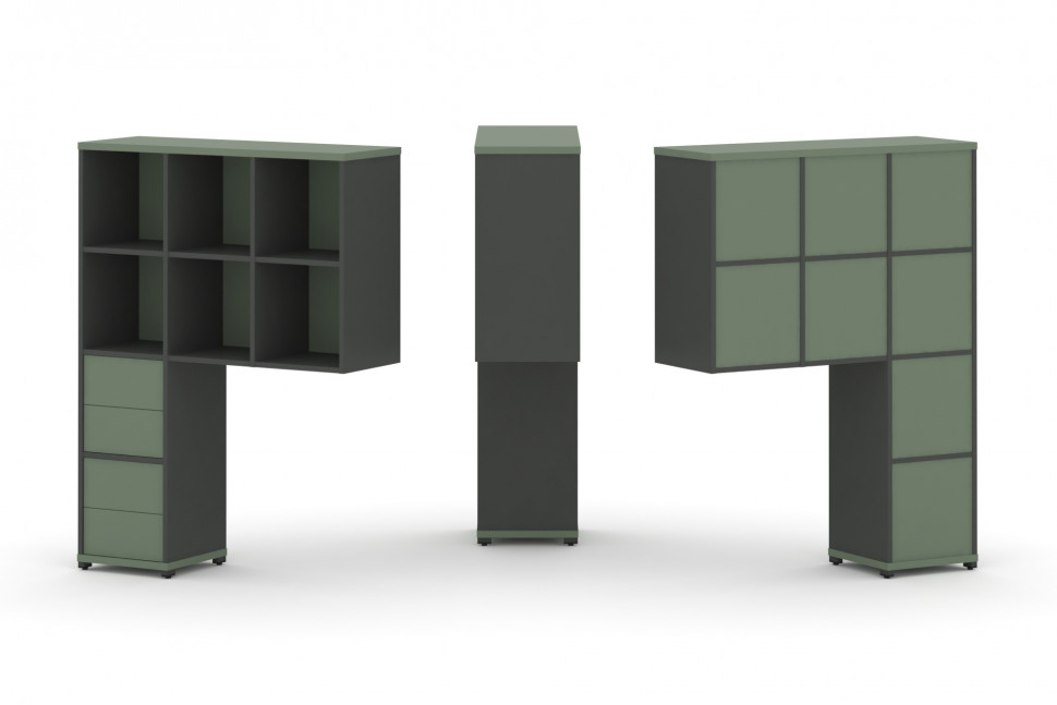 Concept Надставка высокая CN.ONV-005 Кобо/Антрацит/Металл Антрацит 1099*350*1486