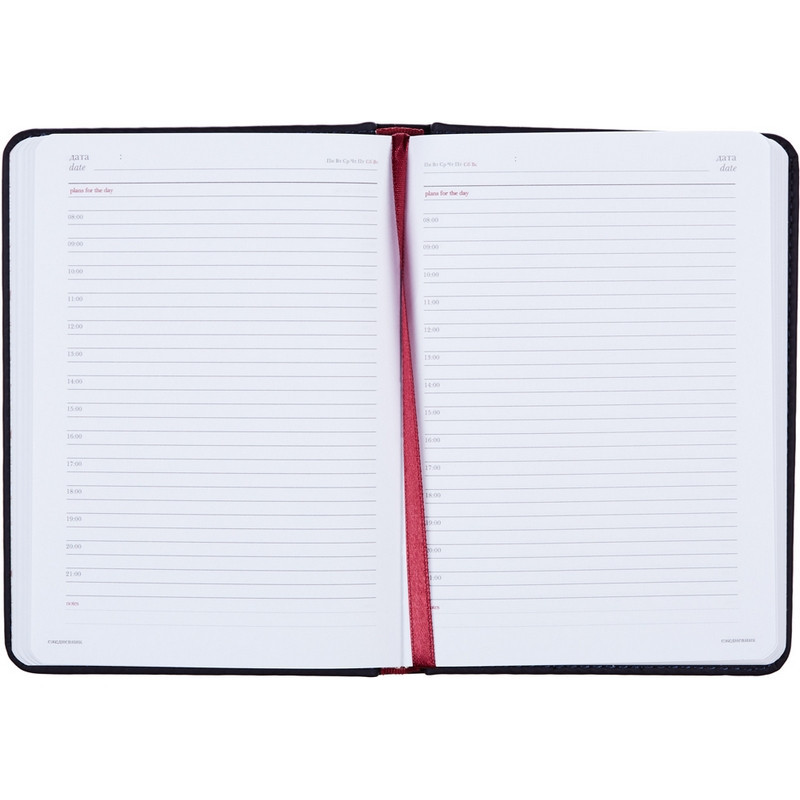 Ежедневник недатированный A6+, 136л, VELVET  темно-синий navy 3-495/16