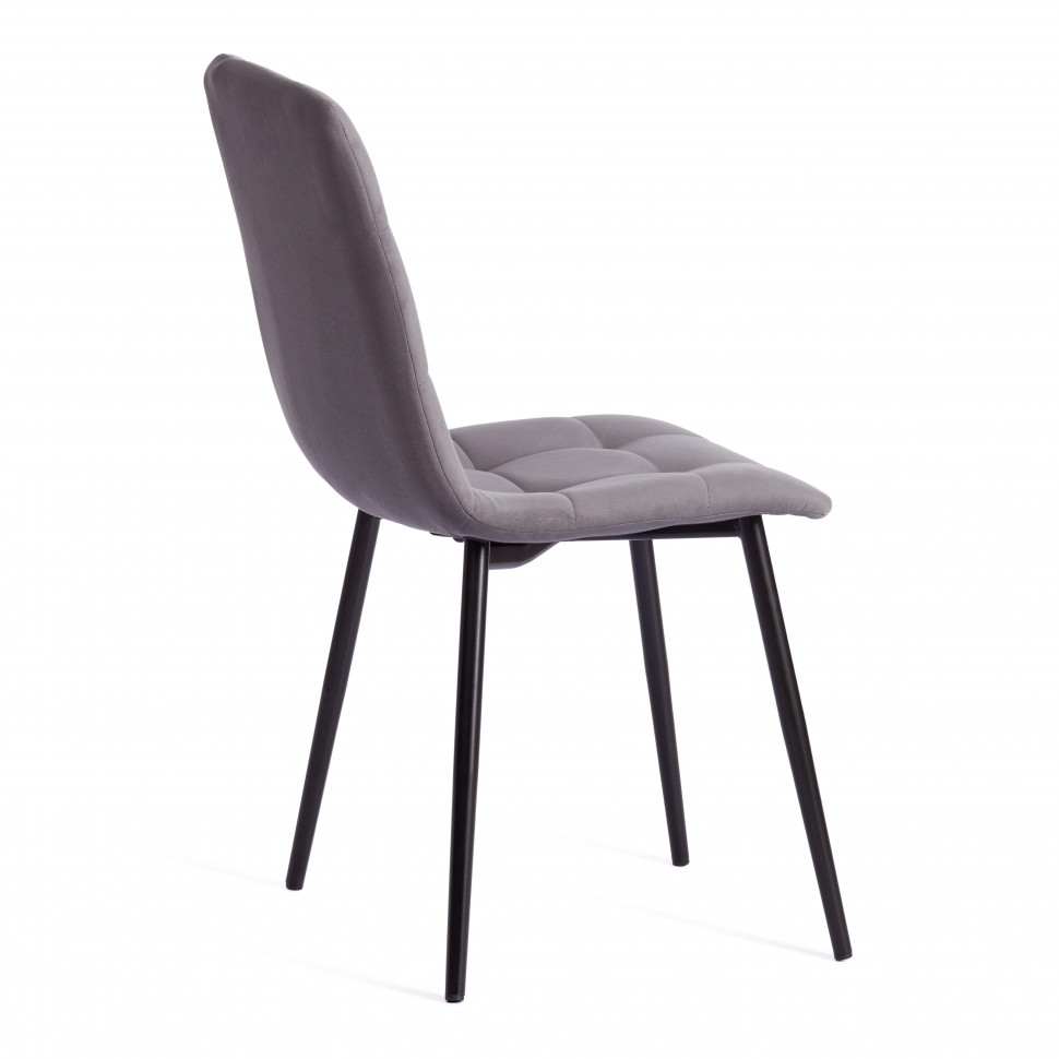 Стул CHILLY MAX / 1 шт. в упаковке Велюр/металл , 45 х 54 х 90 см , темно-серый/черный