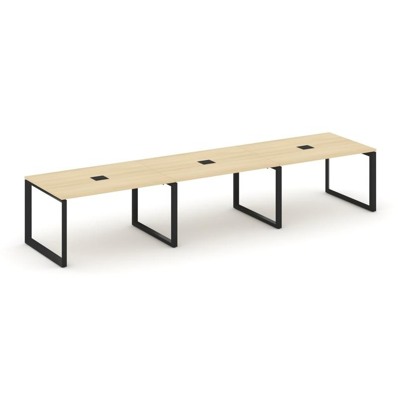 Style Project Стол переговорный SN-59O.SPRG-024 Акация Лорка/Металл Черный 4740*980*750