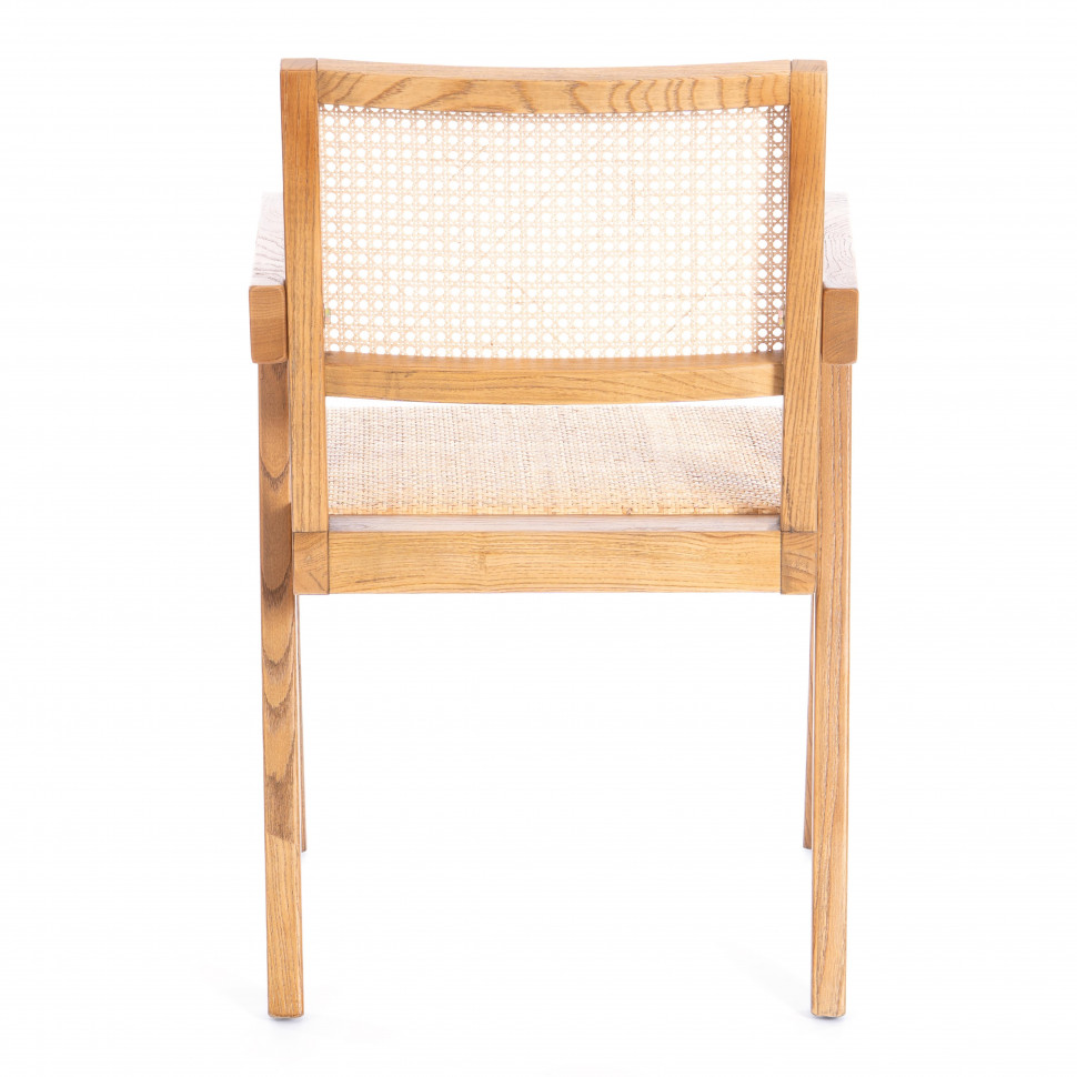 Кресло LOKI дерево вяз/ротанг, Груша (№3), 50х50х84 см