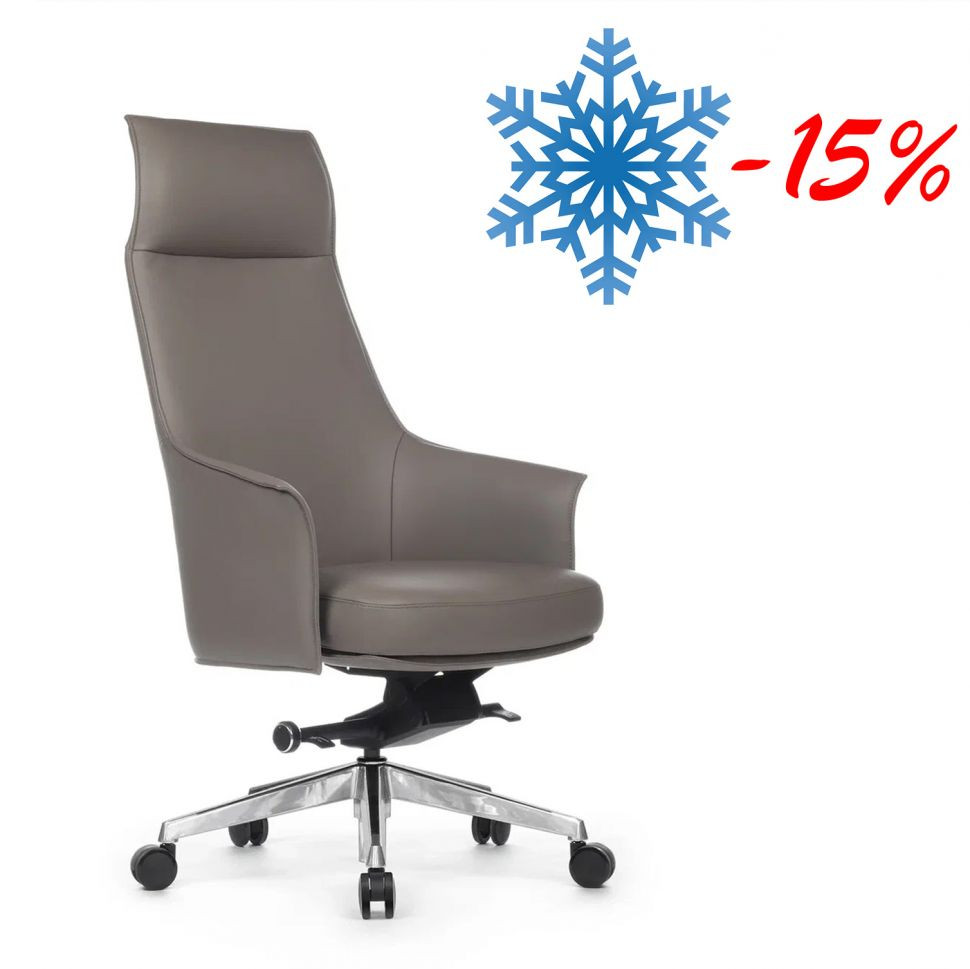 Кресло Rosso А1918 Серый (3A ND9711) натуральная кожа 68*68*122-128