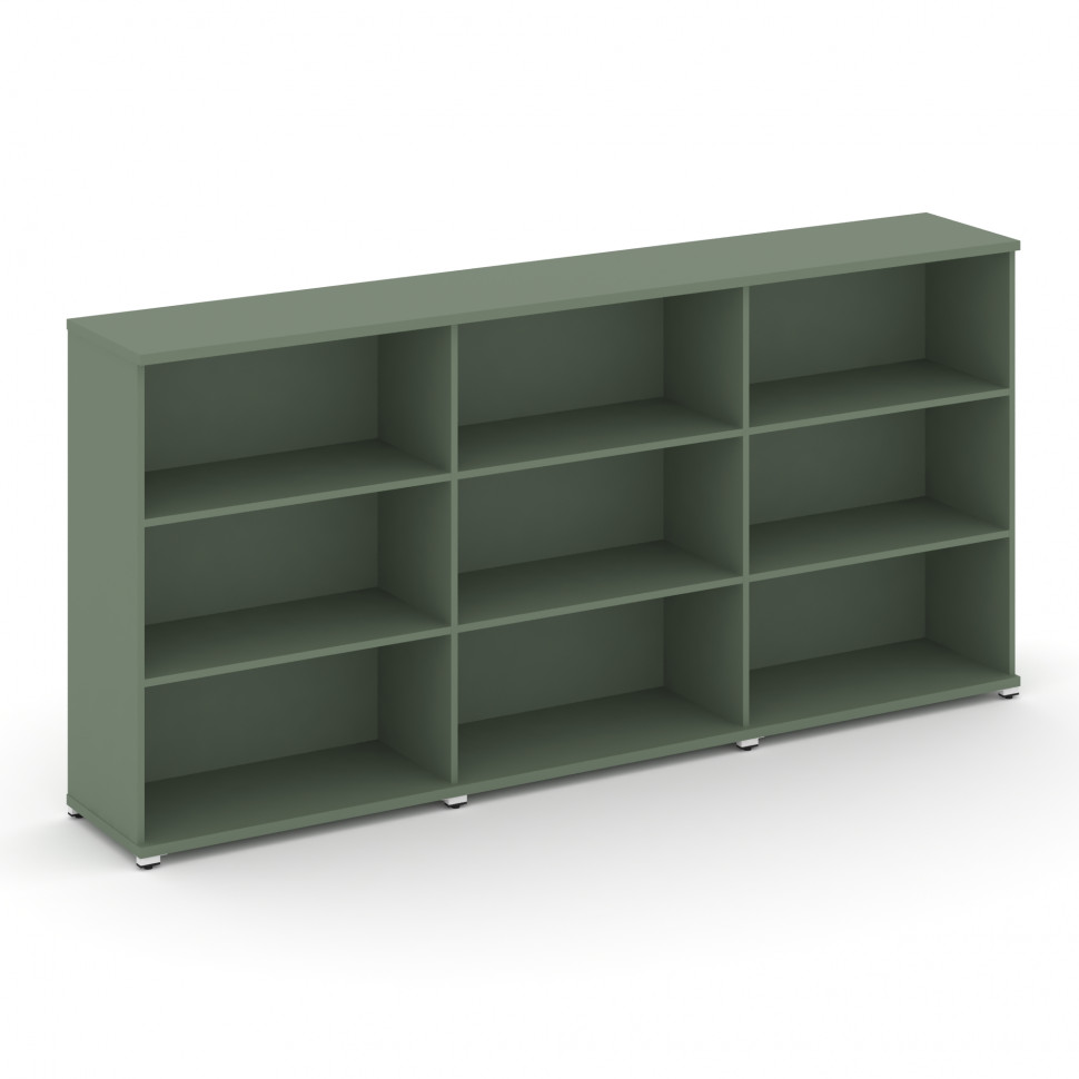 Concept Стеллаж 3 широкие секции, 3 ниши CN.STS-330 Кобо/Металл Белый 2500*420*1186