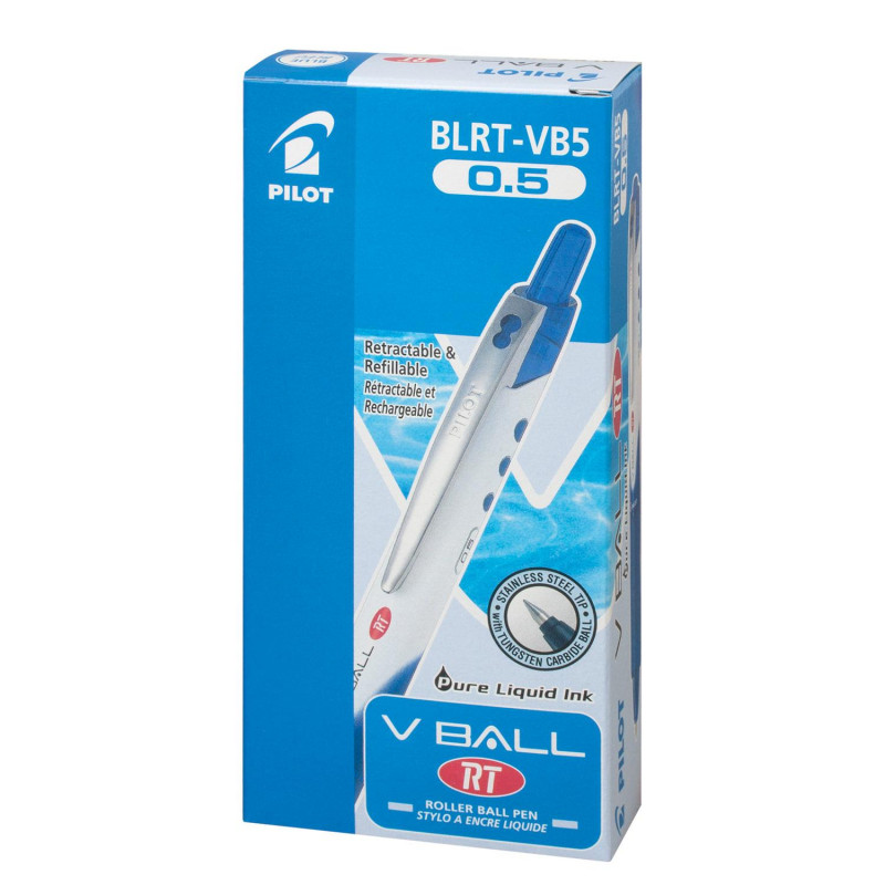 Роллер PILOT BLRT-VB5 авт. рез.манжет жидкие чернила 0.25мм синий