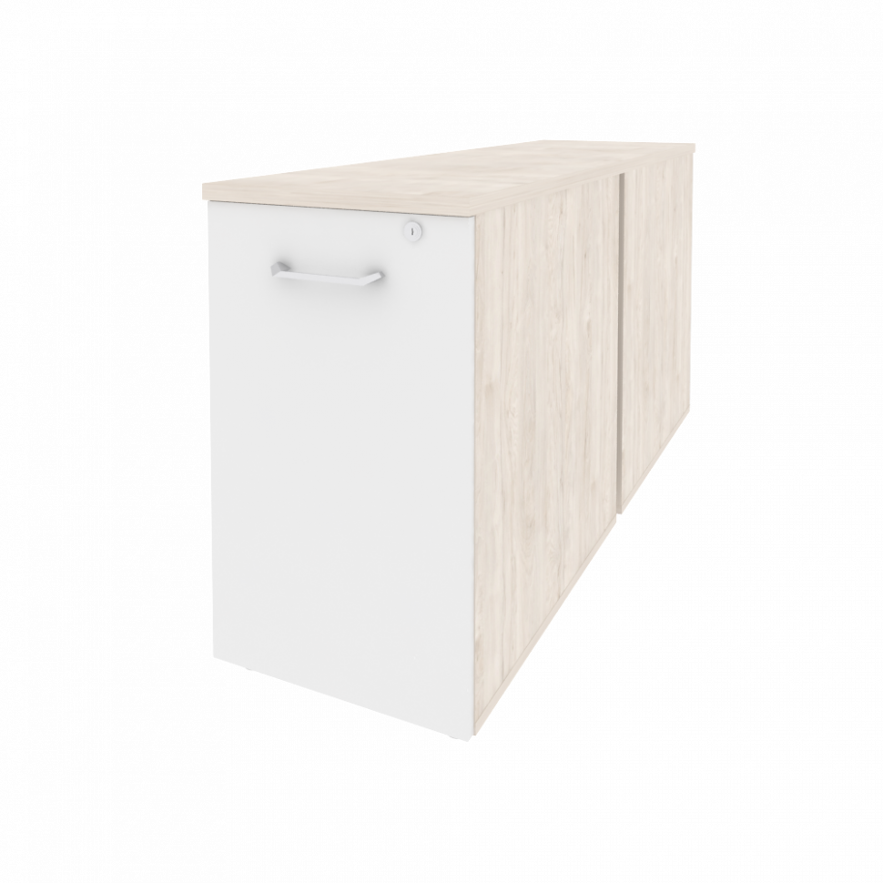 Onix Тумба двойная низкая выдвижная приставная/опорная O.VTPO-2.7 Денвер Светлый/Белый Бриллиант 432