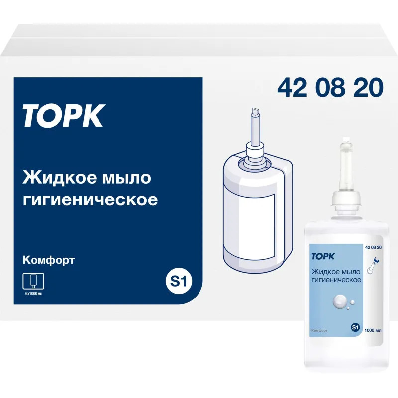 Картридж с жидким мылом Торк S1 Прем мыло-гель 1л, 420820