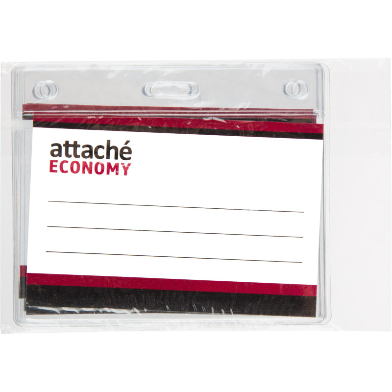 Бейдж Attache Economy 78x96 150 мкм без шнурка, вкладыш 60x90, 5шт/уп