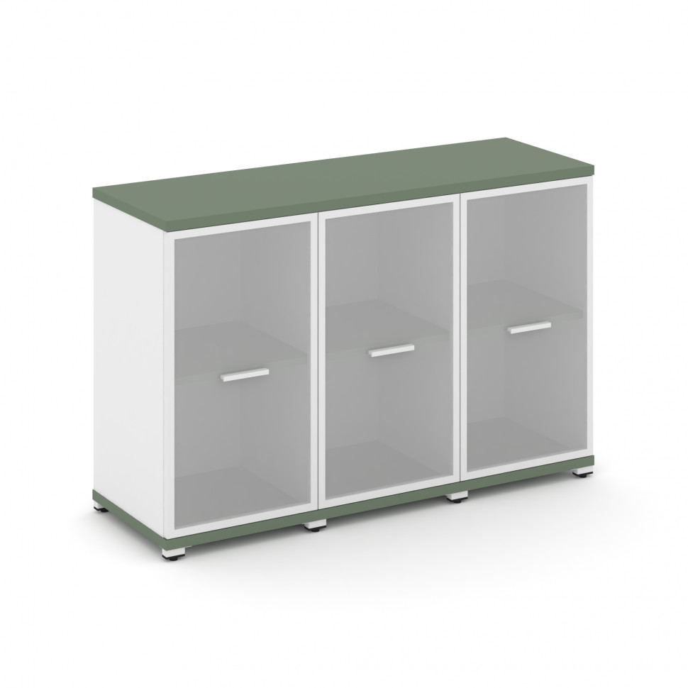 Concept Шкаф 3 узкие секции, 2 ниши CN.STU-233 RMW W Кобо/Белый Бриллиант/Металл Белый/Сатин 1252*42