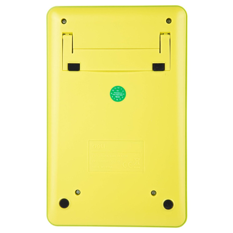 Калькулятор настольный ПОЛНОРАЗМ. Deli EM01551, 12-р,дв.пит,175х108мм, желт