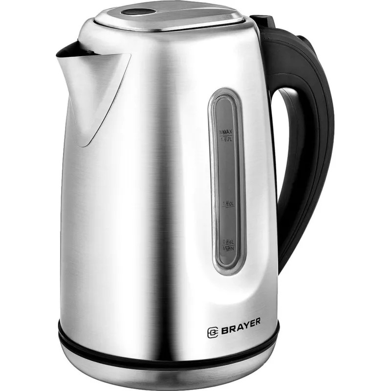 Чайник электрический BRAYER BR1014, 2200 Вт, 1,7 л, нержав.сталь