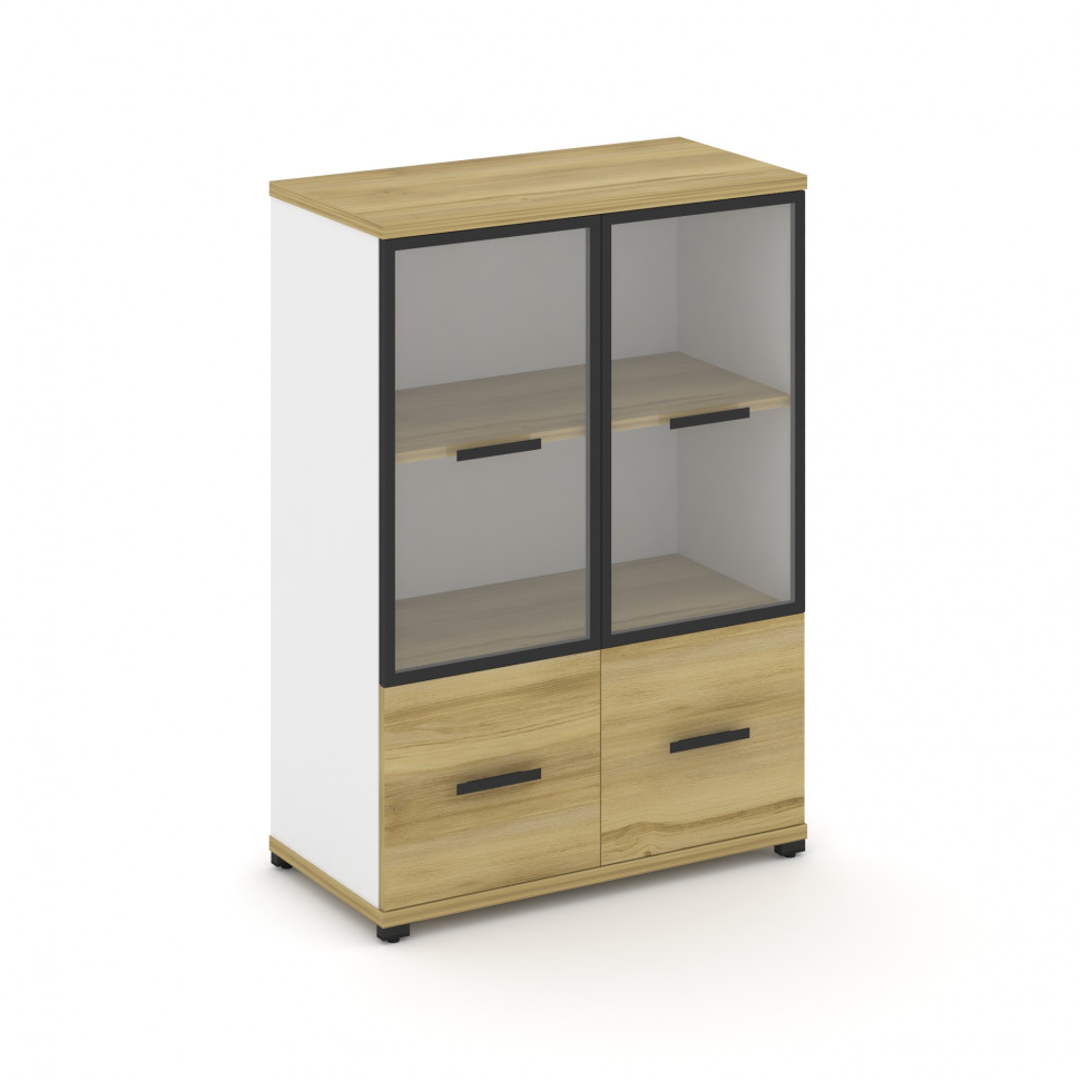 Concept Шкаф 1 широкая секция, 3 ниши CN.STS-312 RPB B Дуб Винченцо/Белый Бриллиант/Металл Черный/Пр Concept Шкаф 1 широкая секция, 3 ниши CN.STS-312 RPB B Дуб Винченцо/Белый Бриллиант/Металл Черный/Пр