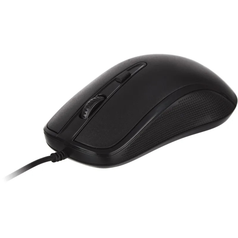 Мышь компьютерная E-M002A черная, USB 800-2400DPi, 121,5x64x39мм