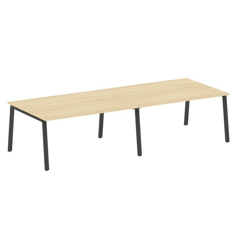 Metal System Переговорный стол (2 столешницы) на А-образном м/к БА.ПРГ-2.4 Акация Лорка/Металл Антра Metal System Переговорный стол (2 столешницы) на А-образном м/к БА.ПРГ-2.4 Акация Лорка/Металл Антра