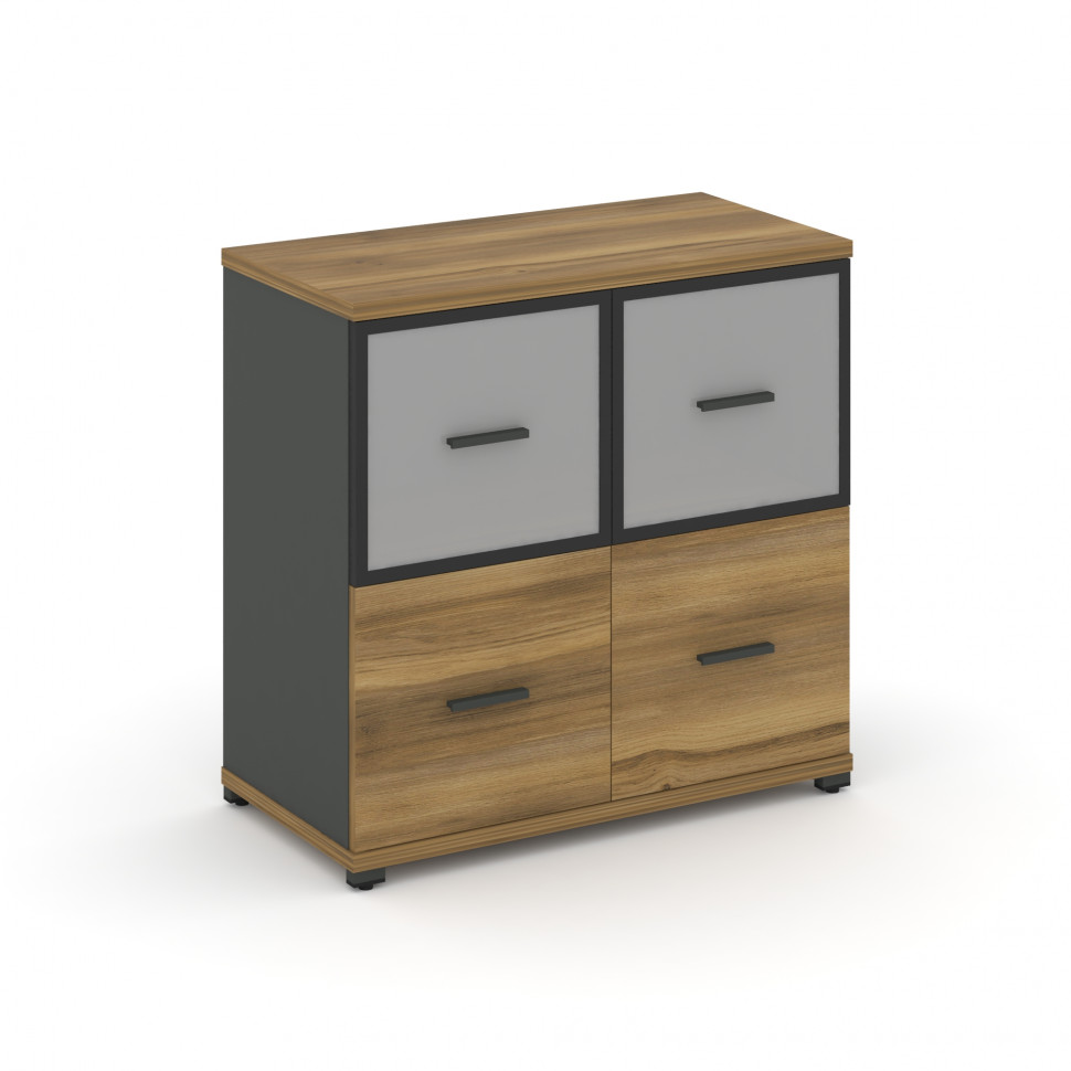 Concept Шкаф 1 широкая секция, 2 ниши CN.STS-212 RMB A Сандал Янтарный/Антрацит/Металл Антрацит/Сати