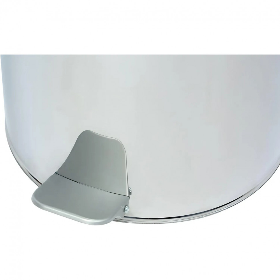 Ведро мусорное с педалью стальное, хром, 300х710мм, объем 50л