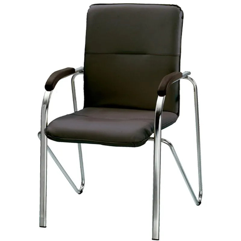 Конференц-кресло 0MX_UA_EChair SAMBA Chrome к/з черный/к/з (V-4)