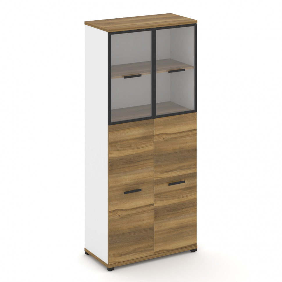 Concept Шкаф 1 широкая секция, 5 ниш CN.STS-515 RPB B Сандал Янтарный/Белый Бриллиант/Металл Черный/