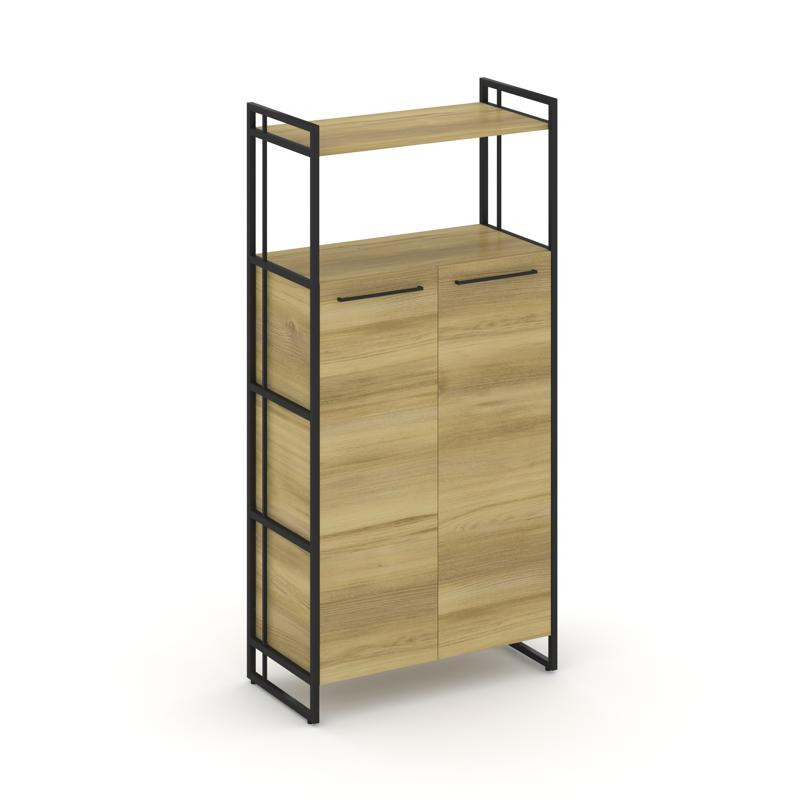 Rift Шкаф 4 ниши широкий RF.SS-43 Дуб Винченцо/Металл Черный/Черный Ручки 798*396*1648