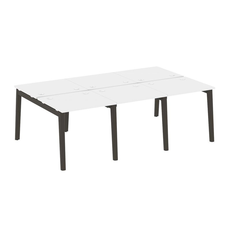 Onix Wood Рабочая станция OW.D.RS-6.0.7 Белый Бриллиант/Дуб Темный/Металл Антрацит 2340*1475*750