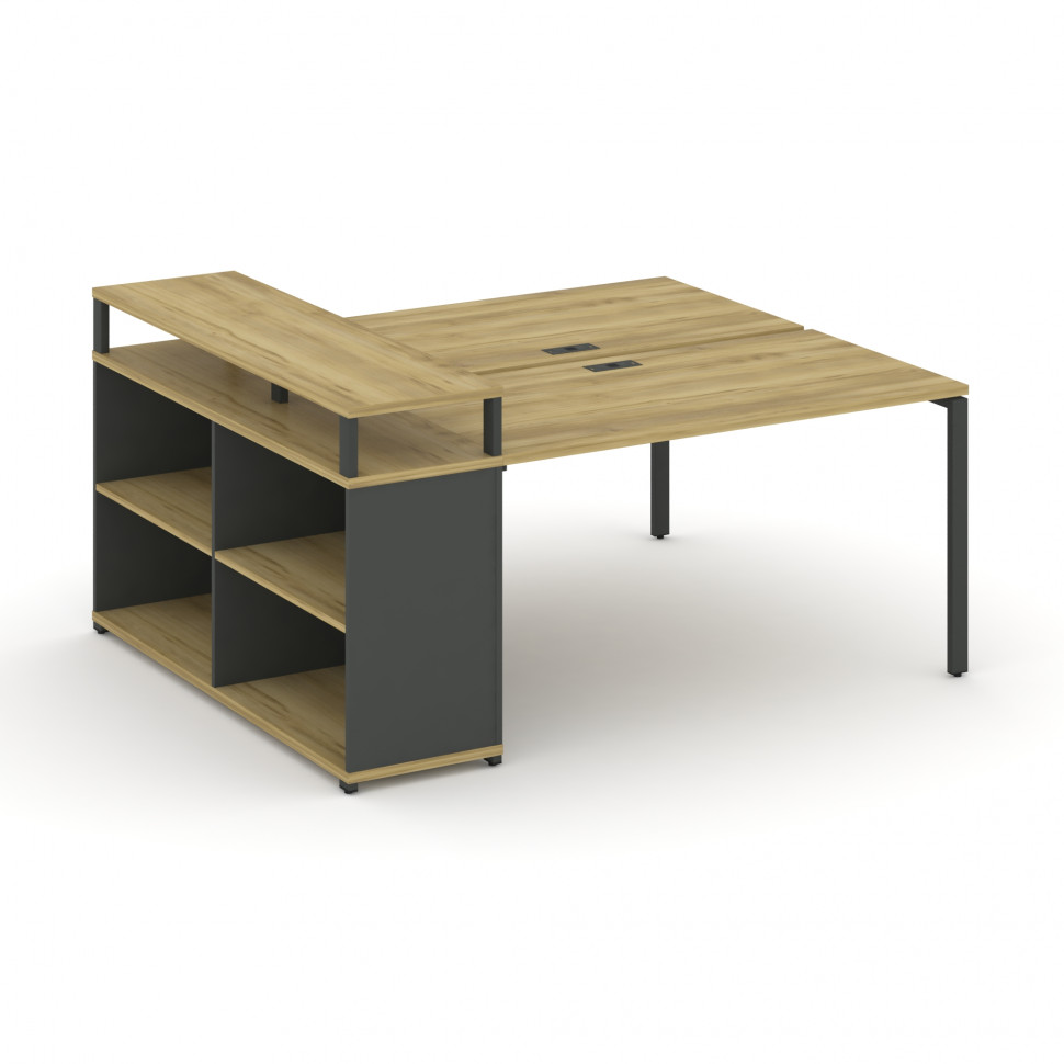 Concept Рабочая станция с опорным стеллажом с верх. горизонтом CN.DRS-208 Дуб Винченцо/Антрацит/Мет Concept Рабочая станция с опорным стеллажом с верх. горизонтом CN.DRS-208 Дуб Винченцо/Антрацит/Мет