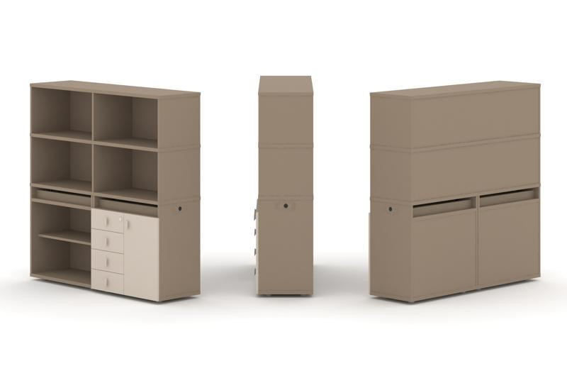 Estetica Набор №10. Тумба двойная+высокая надставка ES.NB.2V-10 Латте/Капучино 1500*410*1520 Estetica Набор №10. Тумба двойная+высокая надставка ES.NB.2V-10 Латте/Капучино 1500*410*1520