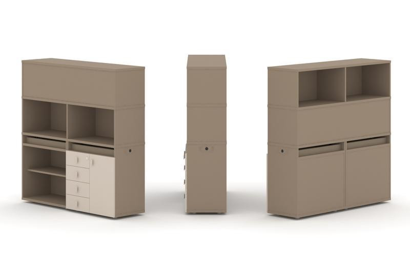 Estetica Набор №10. Тумба двойная+высокая надставка ES.NB.2V-10 Латте/Капучино 1500*410*1520 Estetica Набор №10. Тумба двойная+высокая надставка ES.NB.2V-10 Латте/Капучино 1500*410*1520