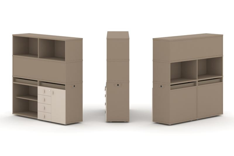 Estetica Набор №10. Тумба двойная+высокая надставка ES.NB.2V-10 Латте/Капучино 1500*410*1520 Estetica Набор №10. Тумба двойная+высокая надставка ES.NB.2V-10 Латте/Капучино 1500*410*1520