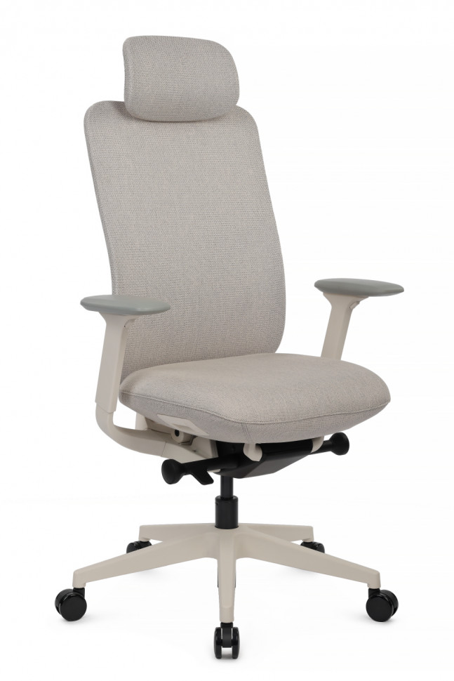 Кресло Antler EAN-001AW Белый пластик/Светло-бежевый