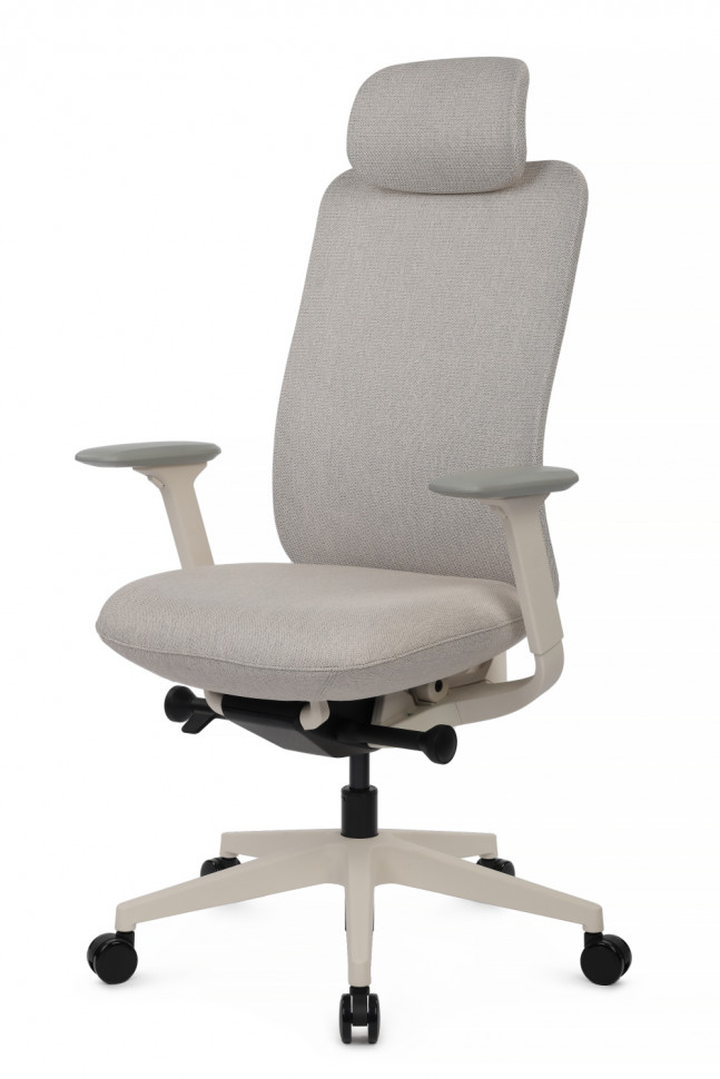 Кресло Antler EAN-001AW Белый пластик/Светло-бежевый