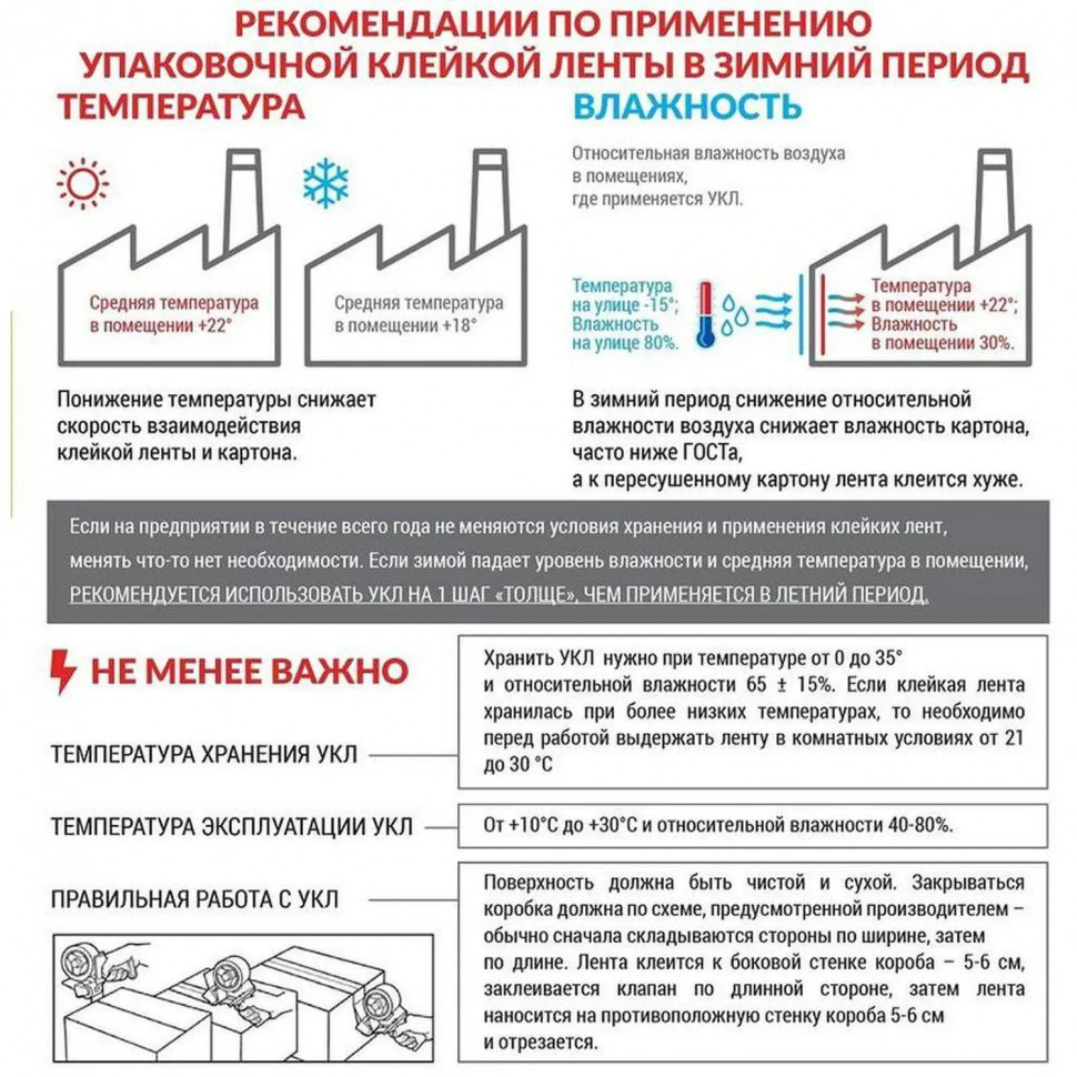 Клейкая лента упаковочная 48мм х 66м, прозрачная, 50мкм, 72шт/уп