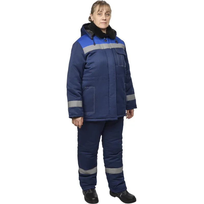 Куртка рабочая зимняя жен з32-КУ син/вас смес 52-54/170-176(Арсенал-СП)