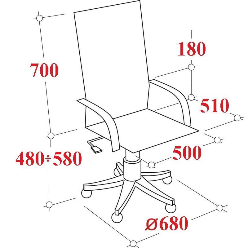 Кресло VT_EChair-685 LT ткань черный пластик