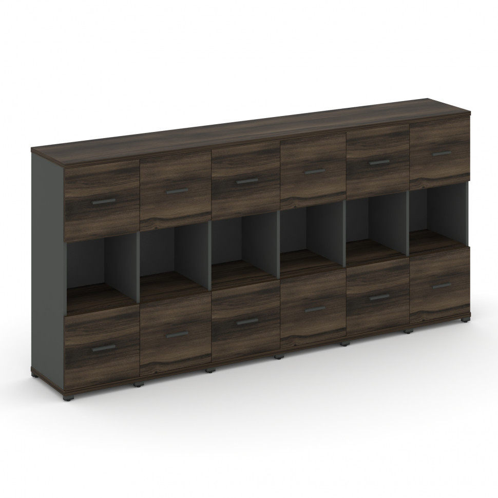 Concept Шкаф 6 узких секций, 3 ниши CN.STU-365 A Дуб Мали/Антрацит/Металл Антрацит 2500*420*1186 Concept Шкаф 6 узких секций, 3 ниши CN.STU-365 A Дуб Мали/Антрацит/Металл Антрацит 2500*420*1186