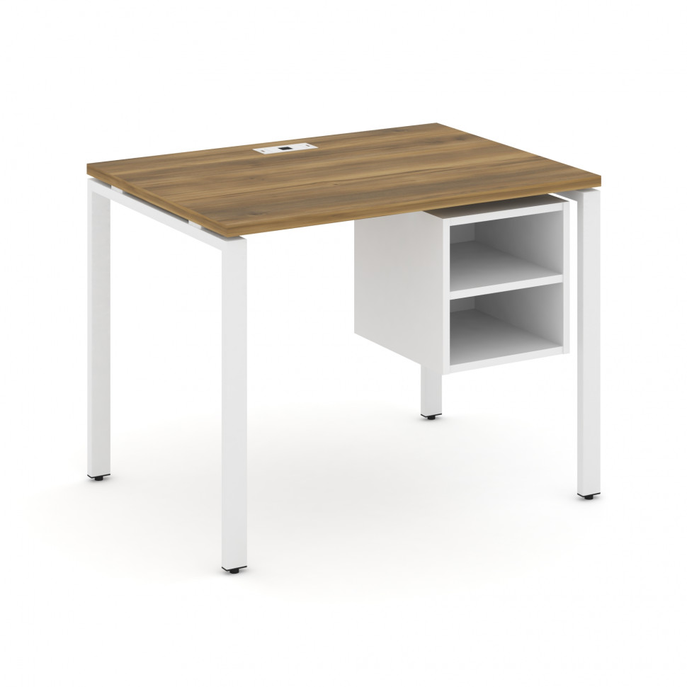 Concept Стол рабочий с подвесной тумбой с 2 открытыми нишами CN.SP-105 Сандал Янтарный/Белый Бриллиа