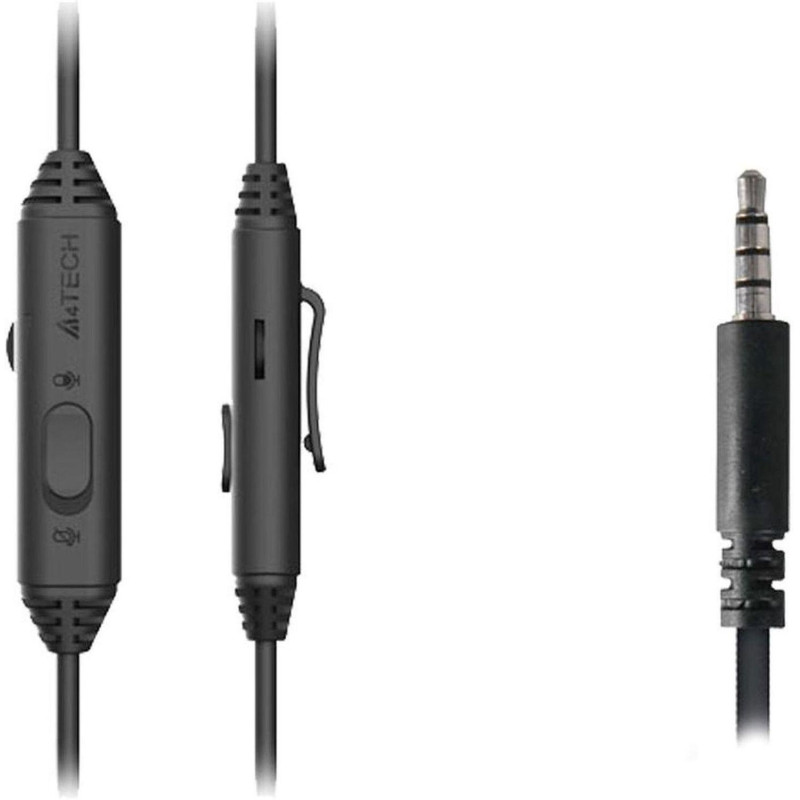 Гарнитура A4Tech Fstyler (FH100I (STONE BLACK)) черный 1.8м накладные