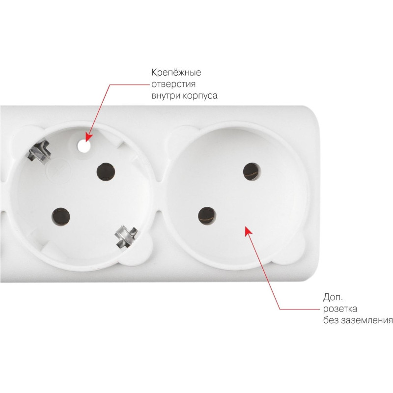 Сетевой фильтр Power Cube 5м (6 розеток) 16А белый(SPG(5+1)-16B-5М)